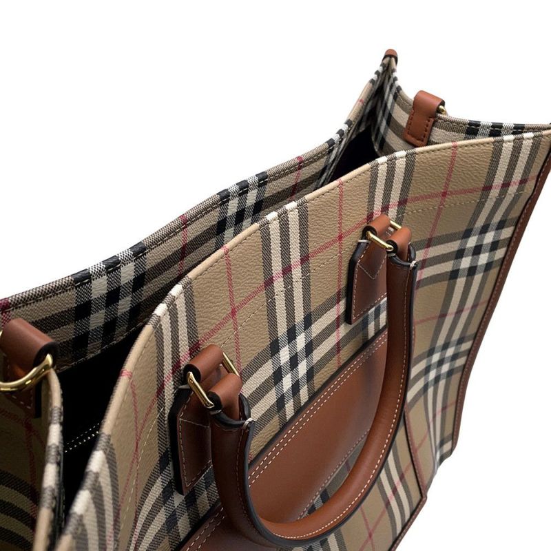 バーバリー トートバッグ フレヤトート ミディアム PVC/レザー 8097568 BURBERRY 2wayショルダーバッグ