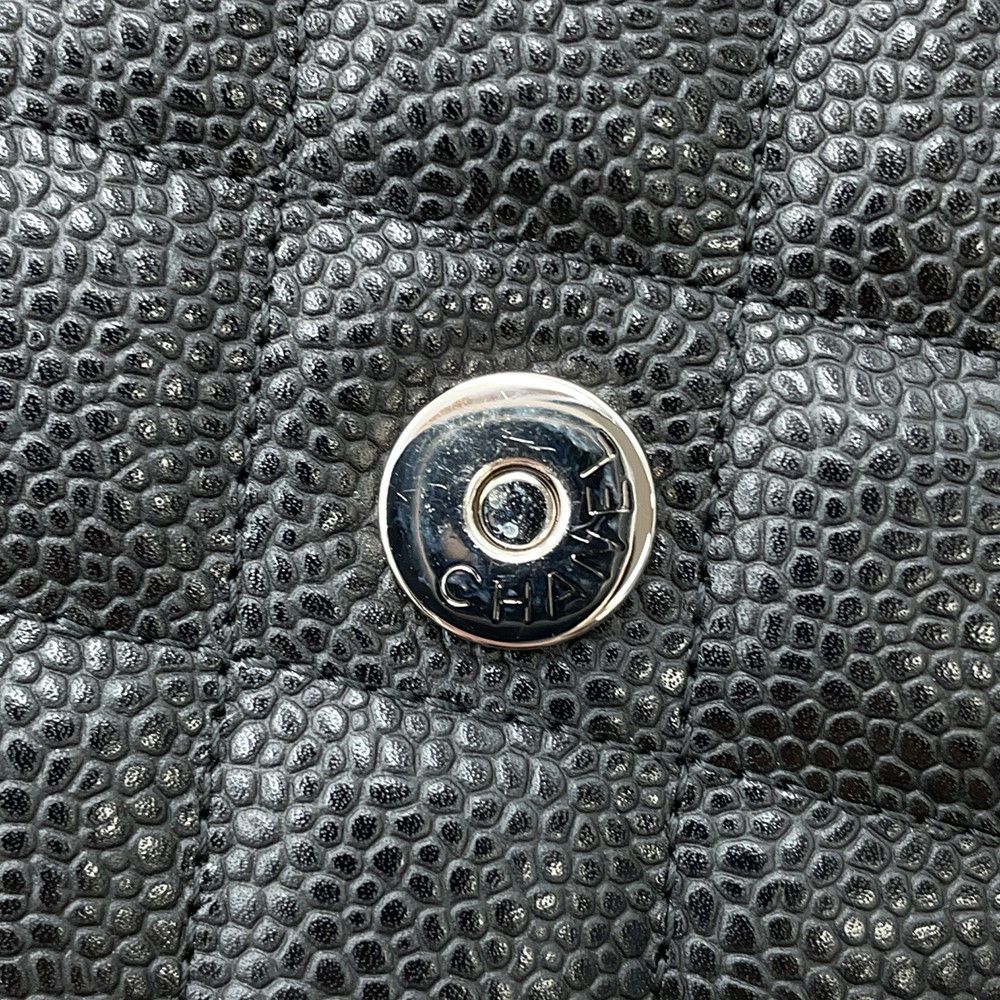シャネル チェーンウォレット クラシック マトラッセ ココマーク キャビアスキン AP0250 CHANEL 財布 黒