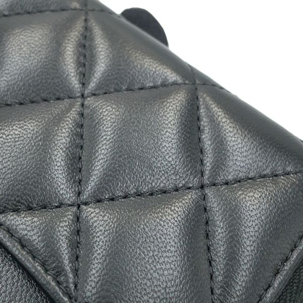 シャネル コインケース クラシック ジップコインパース マトラッセ ココマーク ラムスキン AP0216 CHANEL 財布 小銭入れ 黒