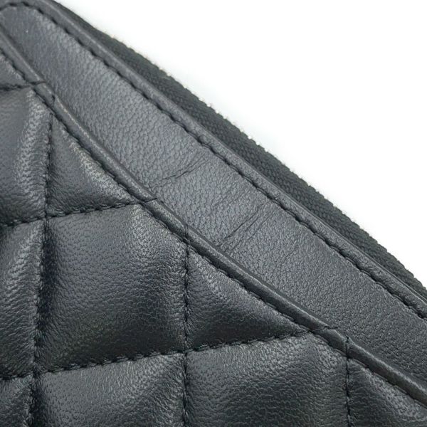 シャネル コインケース クラシック ジップコインパース マトラッセ ココマーク ラムスキン AP0216 CHANEL 財布 小銭入れ 黒