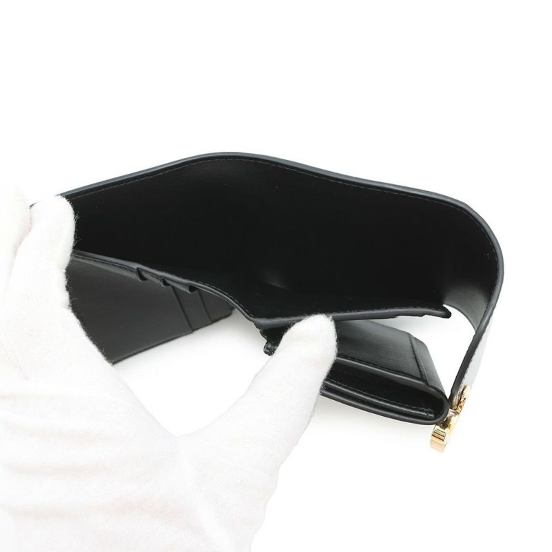 セリーヌ 三つ折り財布 トリオンフ スモール フラップウォレット 10D783 CELINE 黒