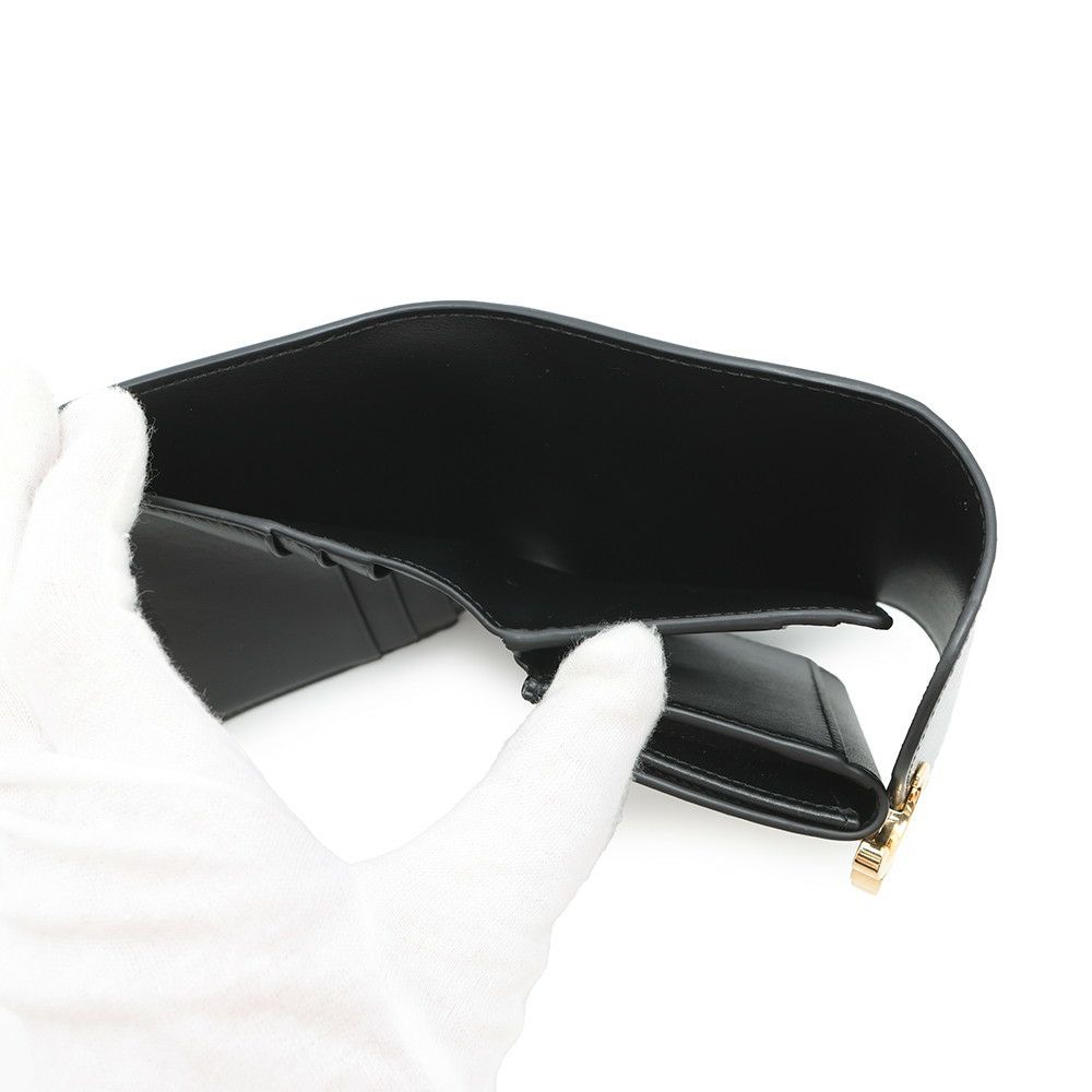 セリーヌ 三つ折り財布 トリオンフ スモール フラップウォレット 10D783 CELINE 黒