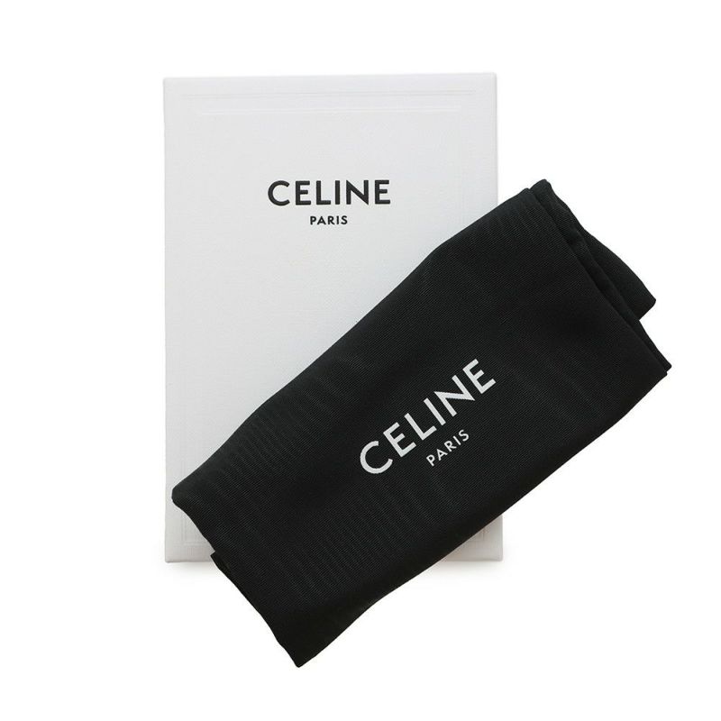 セリーヌ 三つ折り財布 トリオンフ スモール フラップウォレット 10D783 CELINE 黒