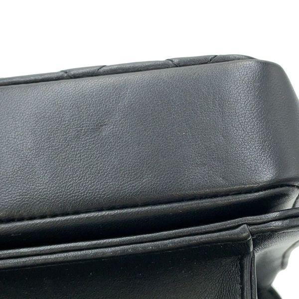 シャネル チェーンショルダーバッグ ミニ マトラッセ ココマーク ラムスキン AS1693 CHANEL 2way 黒