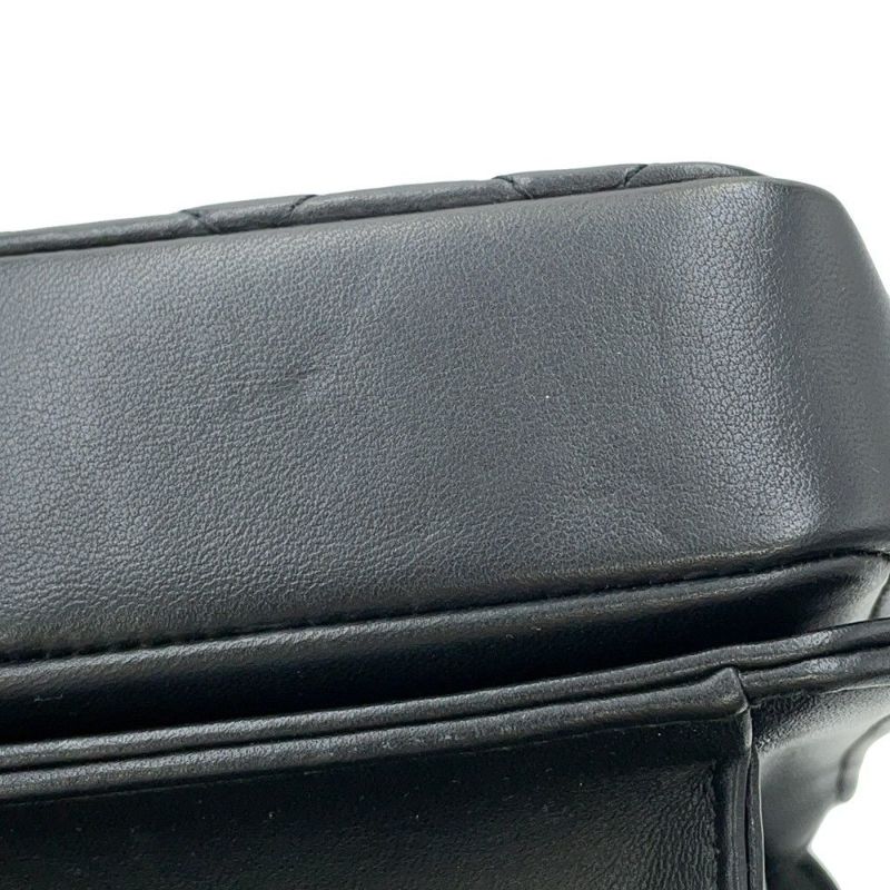 シャネル チェーンショルダーバッグ ミニ マトラッセ ココマーク ラムスキン AS1693 CHANEL 2way 黒
