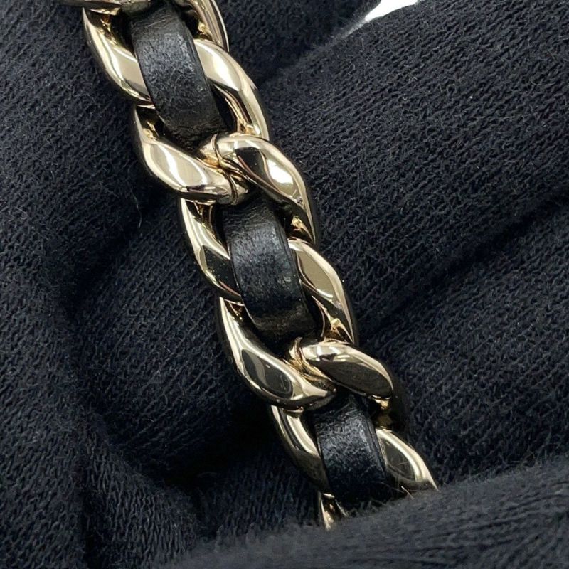 シャネル チェーンショルダーバッグ ミニ マトラッセ ココマーク ラムスキン AS1693 CHANEL 2way 黒