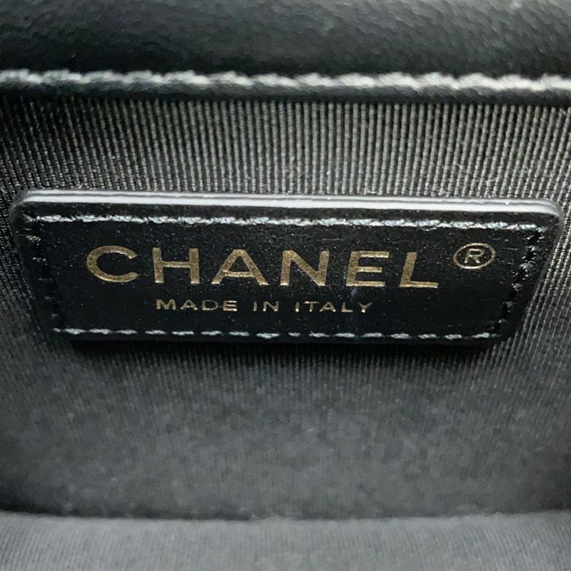 シャネル チェーンショルダーバッグ ミニ マトラッセ ココマーク ラムスキン AS1693 CHANEL 2way 黒