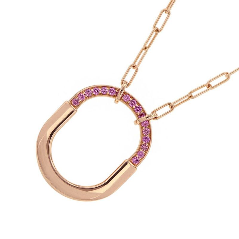 ティファニー ネックレス ティファニー ロック ペンダント ミディアム ピンクサファイヤ 計0.42ct K18PGピンクゴールド 73965950