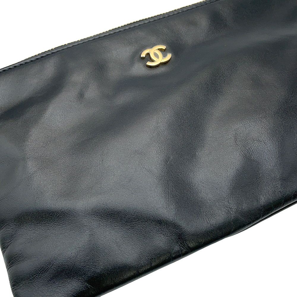 シャネル ハンドバッグ CHANEL 22 マトラッセ スモール シャイニーカーフ AS3260 ポーチ付き 黒