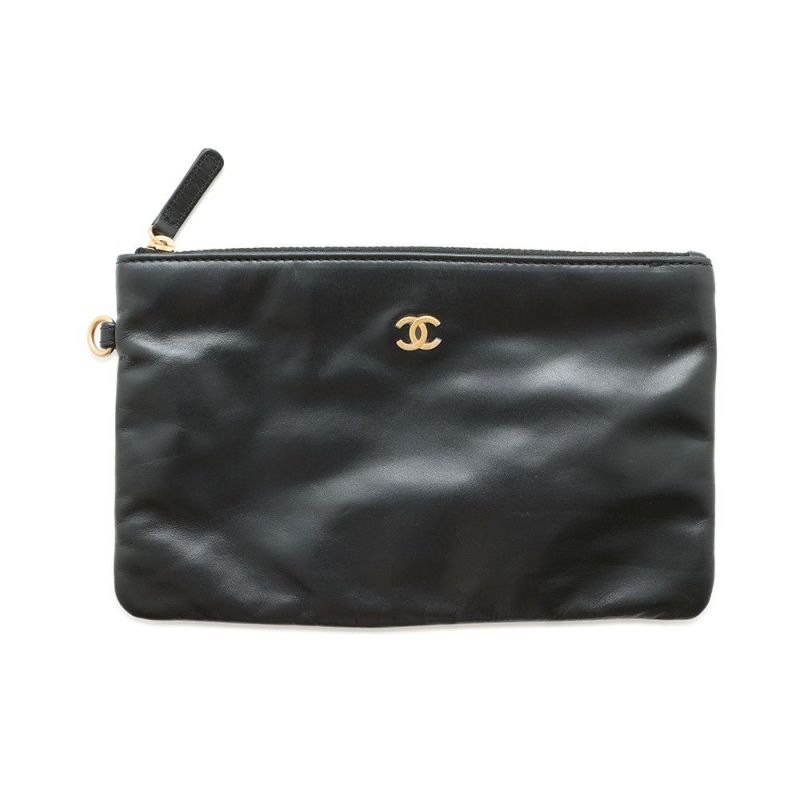 シャネル ハンドバッグ CHANEL 22 マトラッセ スモール シャイニーカーフ AS3260 ポーチ付き 黒