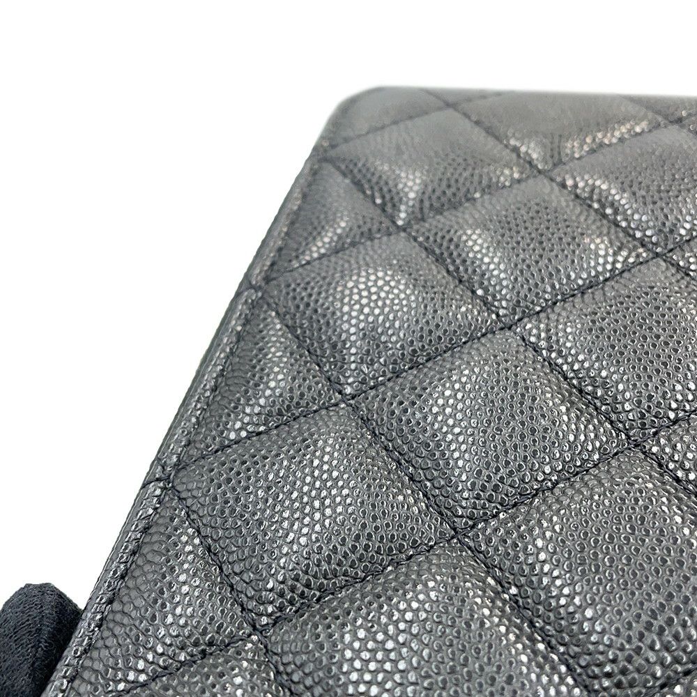シャネル チェーンウォレット ココマーク マトラッセ キャビアスキン ラインストーン AP4627 CHANEL ポシェット 財布 黒