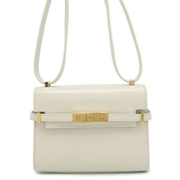 サンローランパリ ショルダーバッグ マンハッタン ミニ レザー 727766 SAINT LAURENT PARIS 白