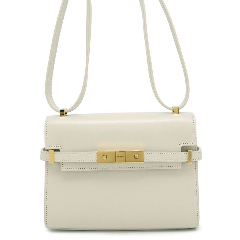 サンローランパリ ショルダーバッグ マンハッタン ミニ レザー 727766 SAINT LAURENT PARIS 白