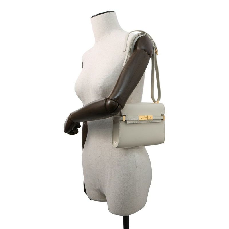 サンローランパリ ショルダーバッグ マンハッタン ミニ レザー 727766 SAINT LAURENT PARIS 白