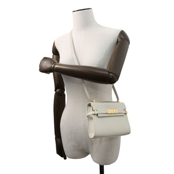 サンローランパリ ショルダーバッグ マンハッタン ミニ レザー 727766 SAINT LAURENT PARIS 白