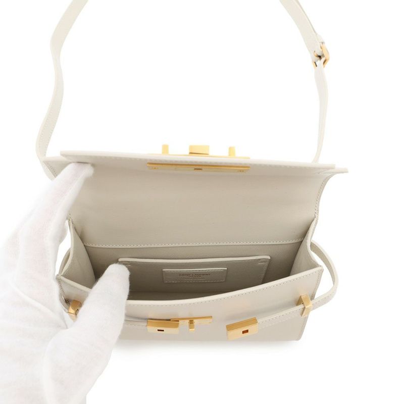 サンローランパリ ショルダーバッグ マンハッタン ミニ レザー 727766 SAINT LAURENT PARIS 白