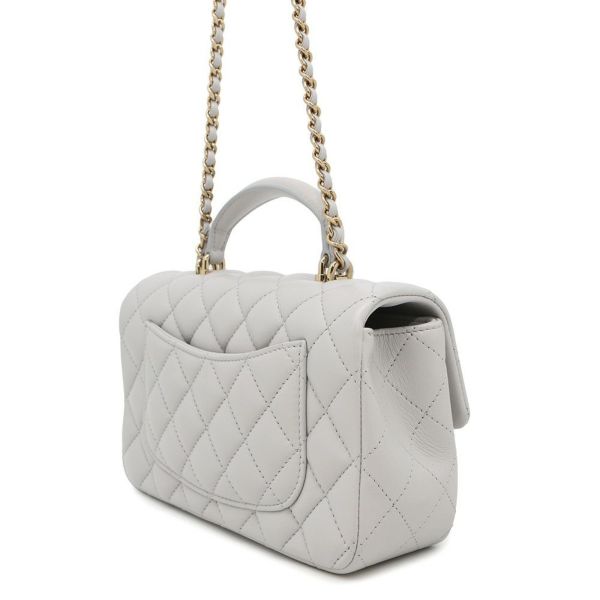 シャネル チェーンショルダーバッグ マトラッセ ココマーク トップハンドル ミニ フラップ ラムスキン AS2431 CHANEL