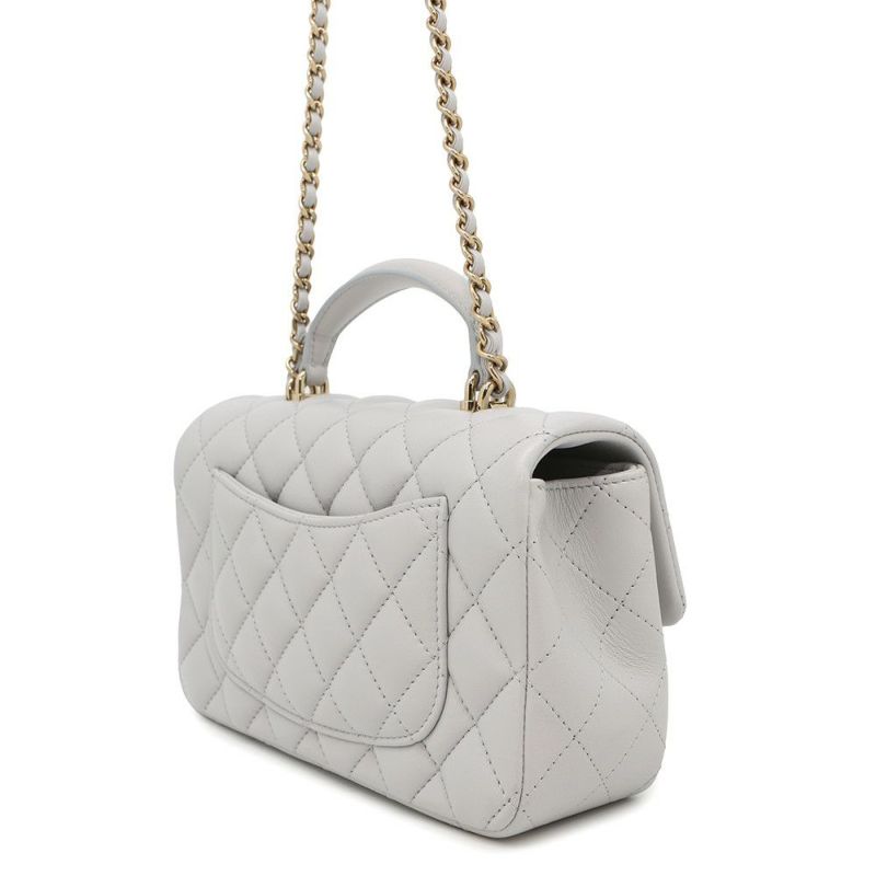 シャネル チェーンショルダーバッグ マトラッセ ココマーク トップハンドル ミニ フラップ ラムスキン AS2431 CHANEL