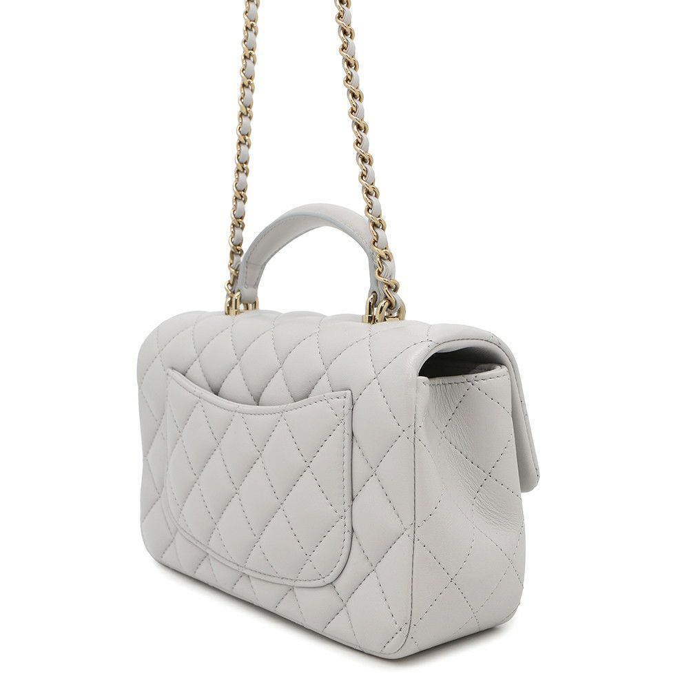 シャネル チェーンショルダーバッグ マトラッセ ココマーク トップハンドル ミニ フラップ ラムスキン AS2431 CHANEL
