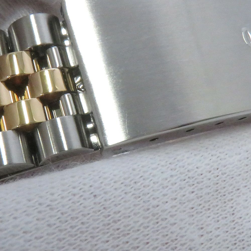 ロレックス デイトジャスト T番 SS/K18YG 16233G ROLEX 腕時計 黒文字盤 10Pダイヤ