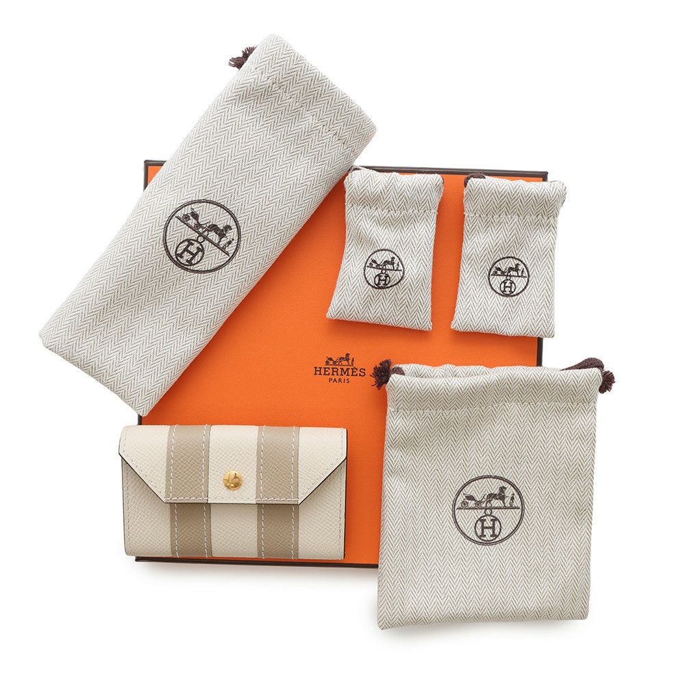 エルメス べルト ケリー・ポケット18 トレンチ/ゴールド/クレ/ゴールド金具 エプソン K刻印 ポーチ付き