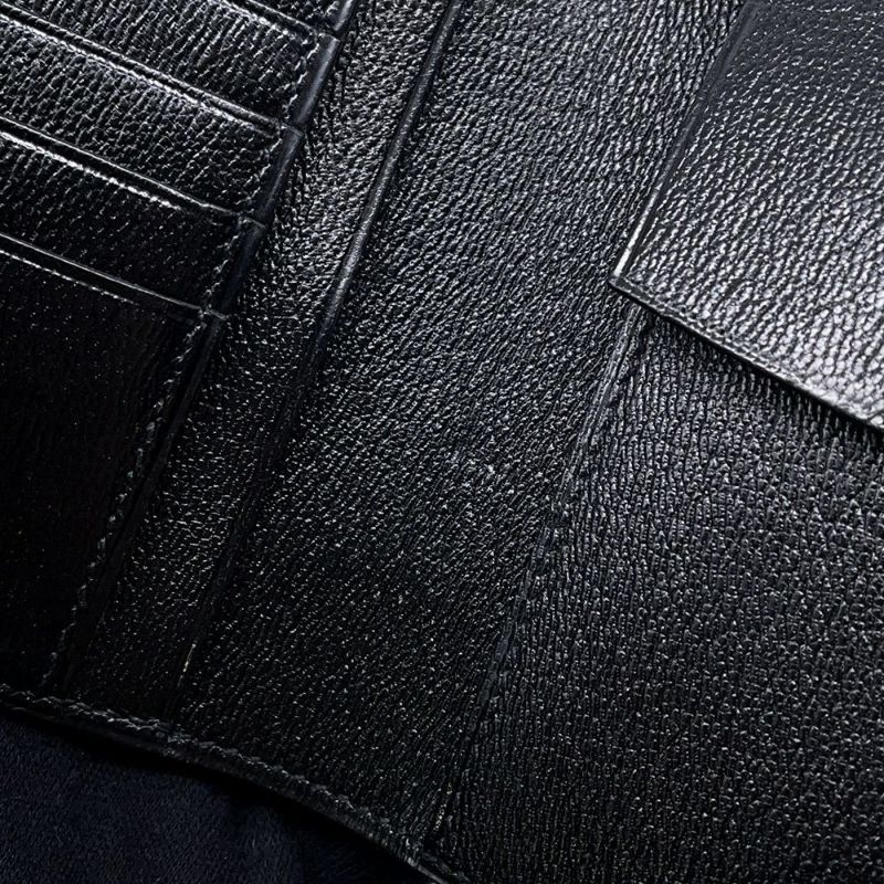エルメス 二つ折り財布 MC2 ガリレイ ブラック アリゲーターマット X刻印 HERMES 財布 メンズ 黒
