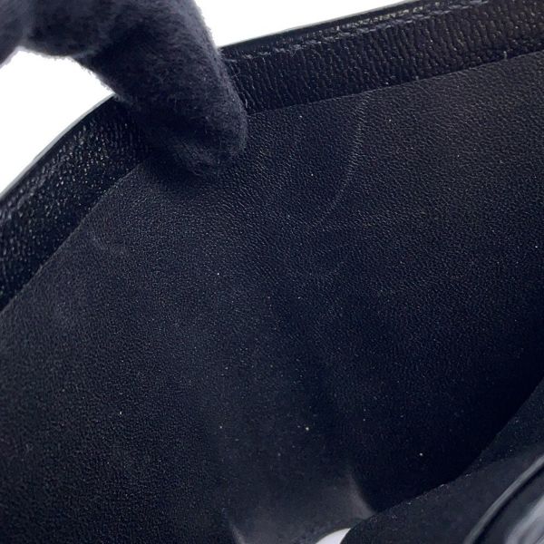 エルメス 二つ折り財布 MC2 ガリレイ ブラック アリゲーターマット X刻印 HERMES 財布 メンズ 黒