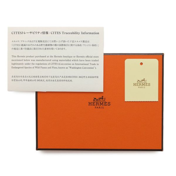 エルメス 二つ折り財布 MC2 ガリレイ ブラック アリゲーターマット X刻印 HERMES 財布 メンズ 黒