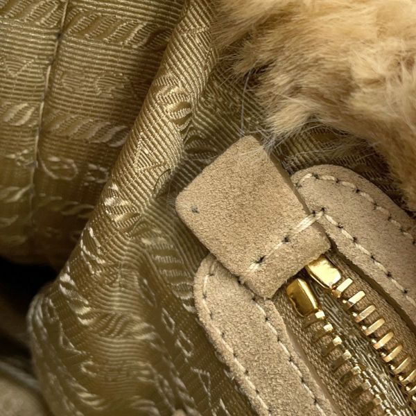 プラダ トートバッグ カナパ デニム フェイクファー BN2182 PRADA