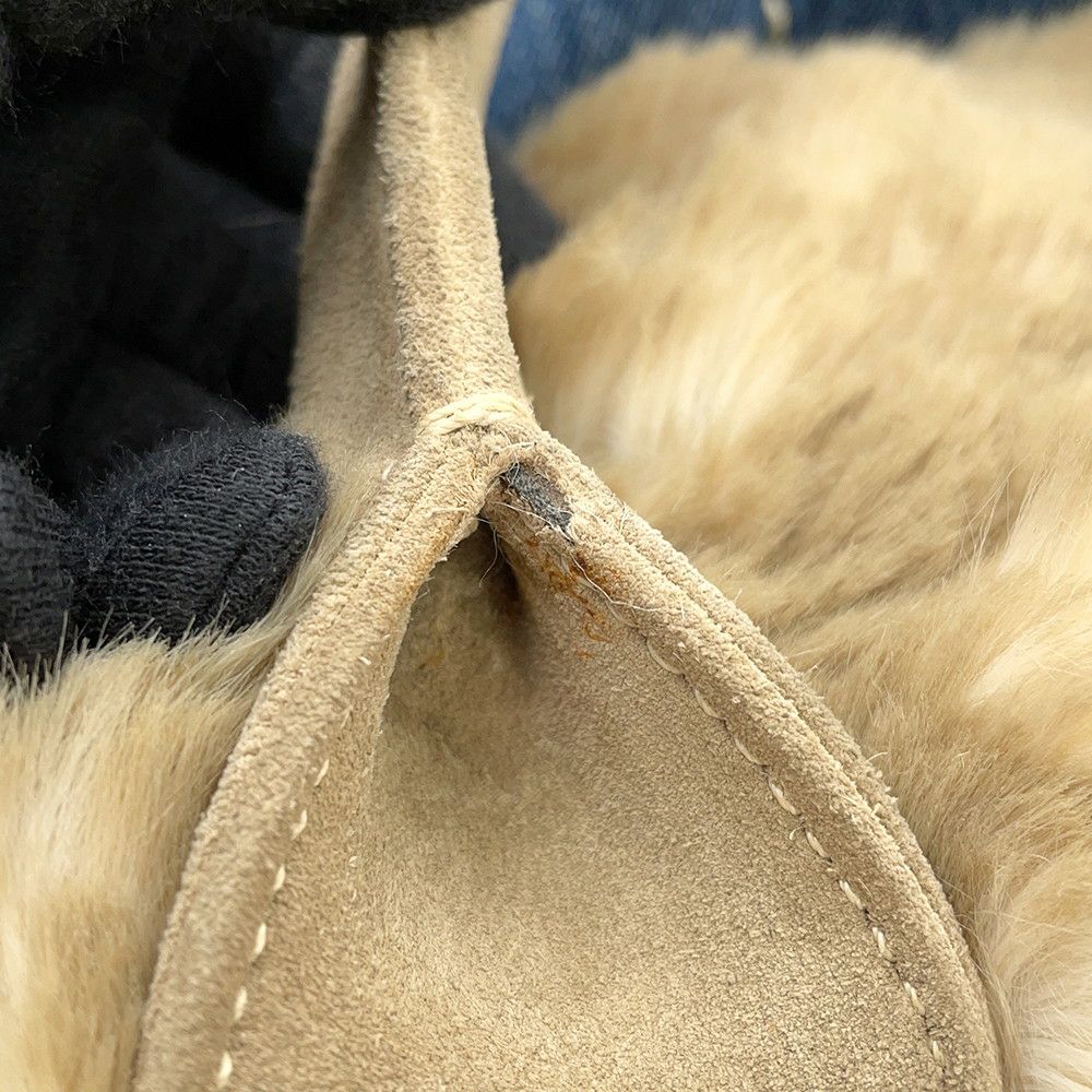 プラダ トートバッグ カナパ デニム フェイクファー BN2182 PRADA