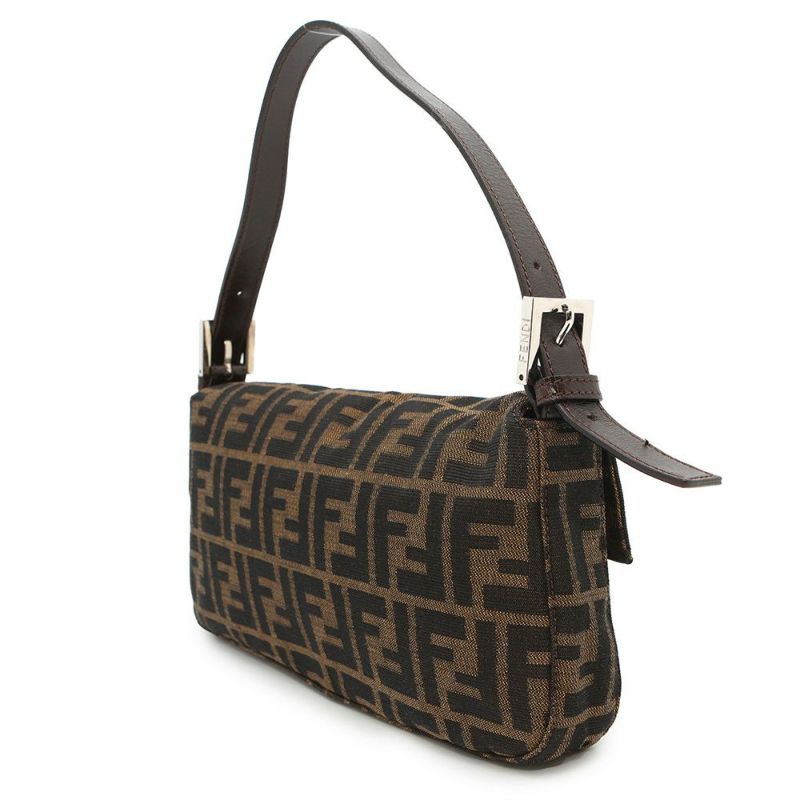 フェンディ ハンドバッグ ズッカ柄 マンマバケット キャンバス レザー 33492 FENDI ワンショルダー