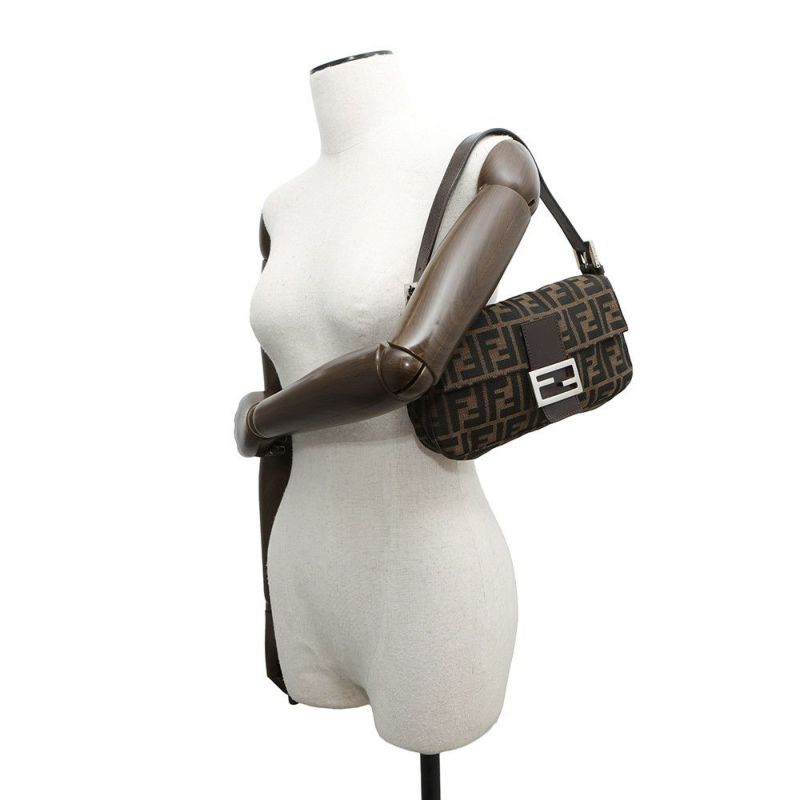 フェンディ ハンドバッグ ズッカ柄 マンマバケット キャンバス レザー 33492 FENDI ワンショルダー