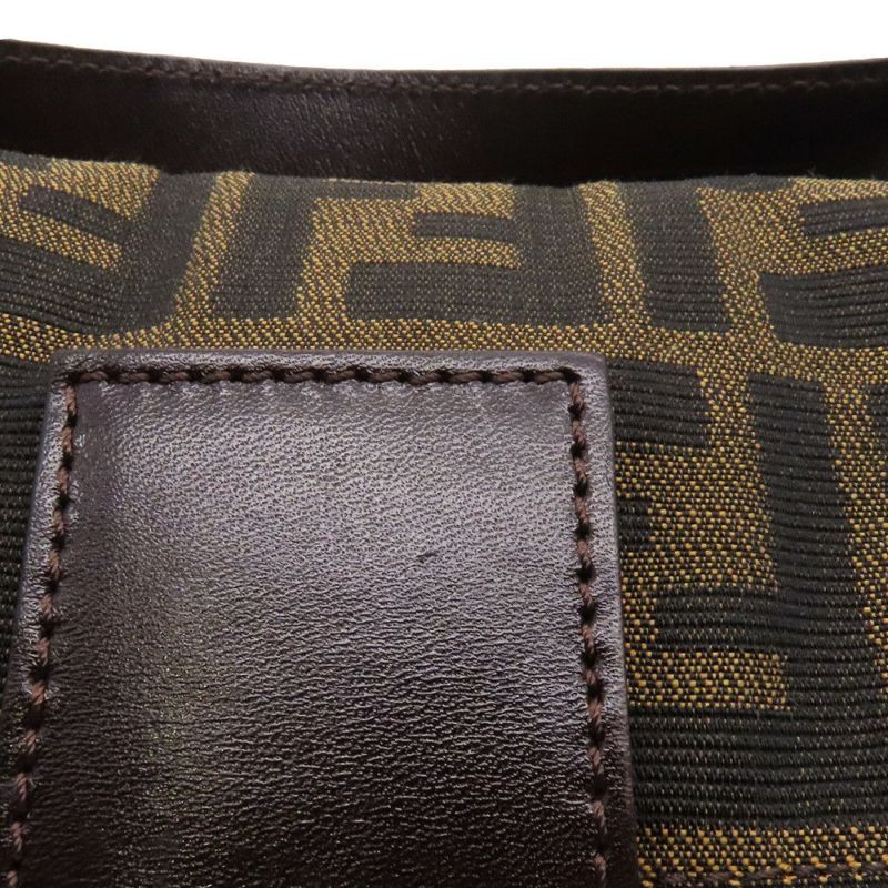 フェンディ ハンドバッグ ズッカ柄 マンマバケット キャンバス レザー 33492 FENDI ワンショルダー