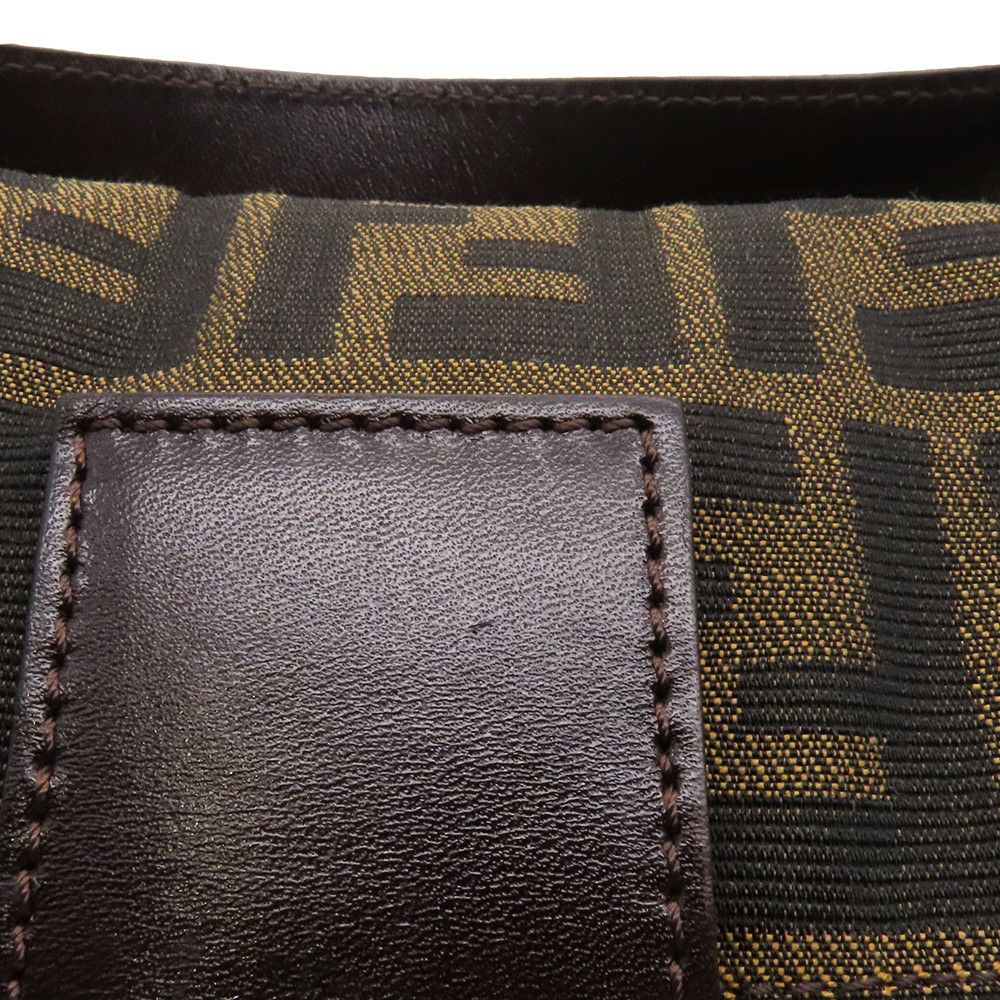 フェンディ ハンドバッグ ズッカ柄 マンマバケット キャンバス レザー 33492 FENDI ワンショルダー