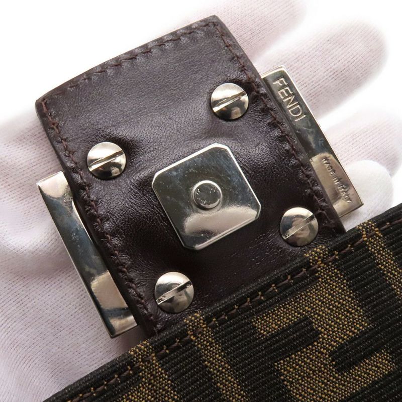 フェンディ ハンドバッグ ズッカ柄 マンマバケット キャンバス レザー 33492 FENDI ワンショルダー