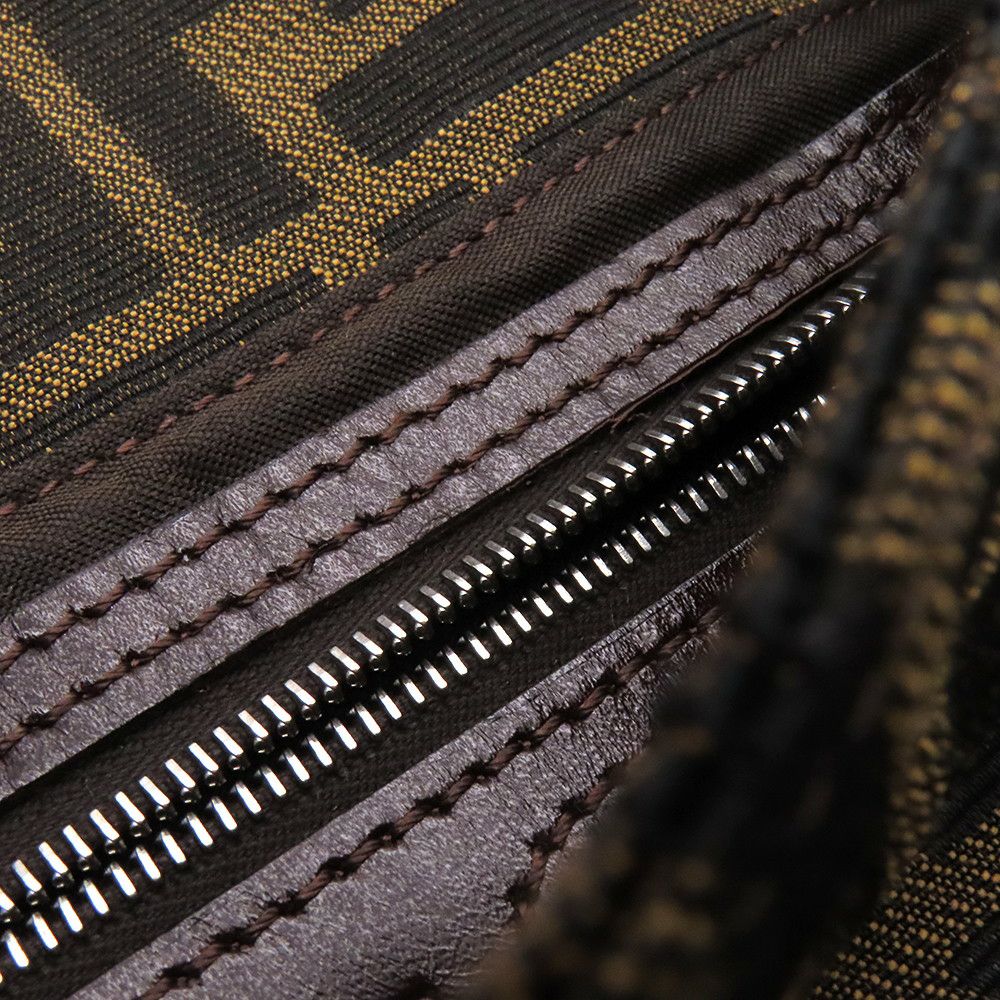 フェンディ ハンドバッグ ズッカ柄 マンマバケット キャンバス レザー 33492 FENDI ワンショルダー