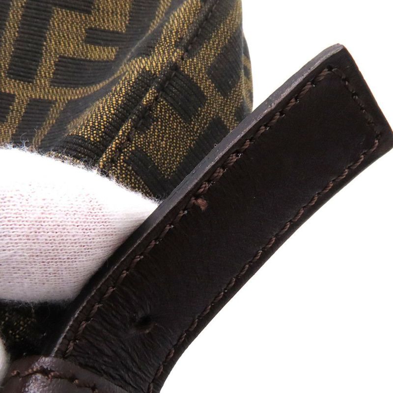 フェンディ ハンドバッグ ズッカ柄 マンマバケット キャンバス レザー 33492 FENDI ワンショルダー