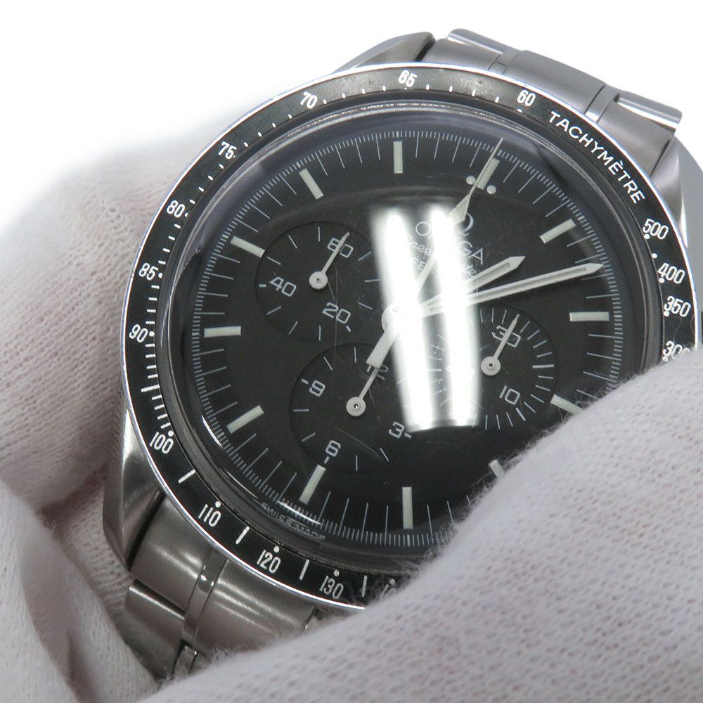 オメガ スピードマスター アポロ11号月面着陸30周年記念 世界9999本限定 3560.50 OMEGA 腕時計 黒文字盤