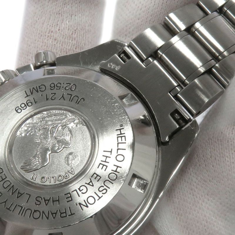 オメガ スピードマスター アポロ11号月面着陸30周年記念 世界9999本限定 3560.50 OMEGA 腕時計 黒文字盤