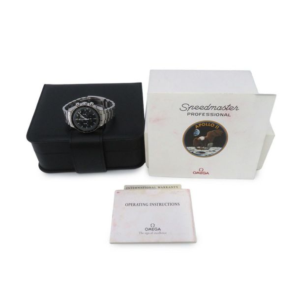 オメガ スピードマスター アポロ11号月面着陸30周年記念 世界9999本限定 3560.50 OMEGA 腕時計 黒文字盤