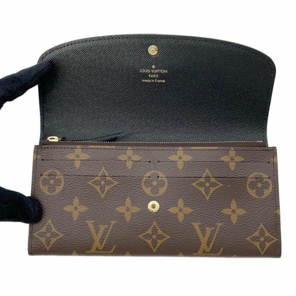 ルイヴィトン 長財布 モノグラム・リバース ポルトフォイユ・エミリー M82157 LOUIS VUITTON 黒