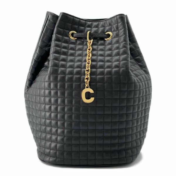 セリーヌ バックパック Cチャーム レザー スモール 188373 CELINE バッグ リュック 黒