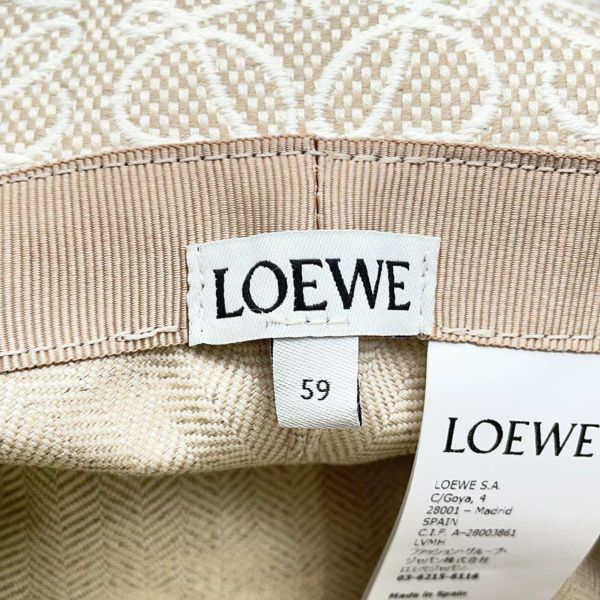 ロエベ バケットハット アナグラム ジャカード カーフ サイズ59 LOEWE 帽子