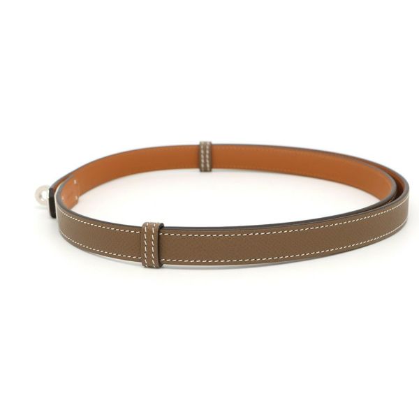 新品未使用エルメス ケリーベルト エプソン エトゥープ　W刻印 新品 エルメス ケリーベルト エトゥープ/シルバー金具 エプソン W刻印