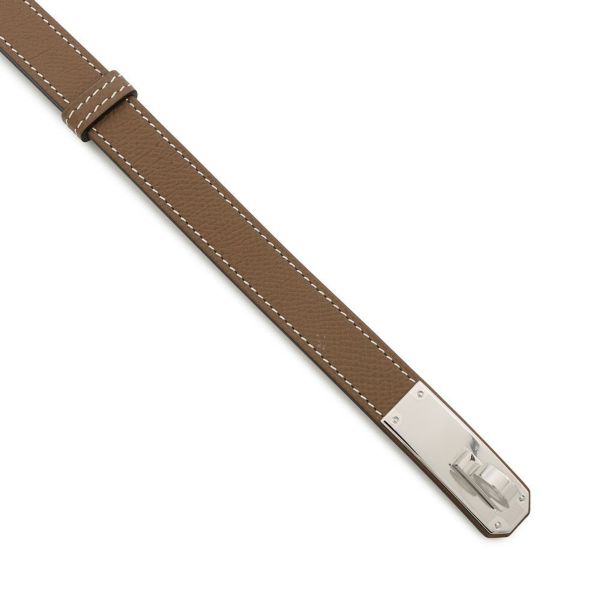 エルメス ケリーベルト エトゥープ/シルバー金具 エプソン W刻印 HERMES べルト