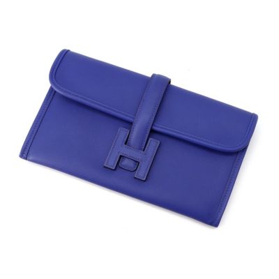 エルメス 長財布 ジジェ デュオ ブルーエレクトリック/シルバー