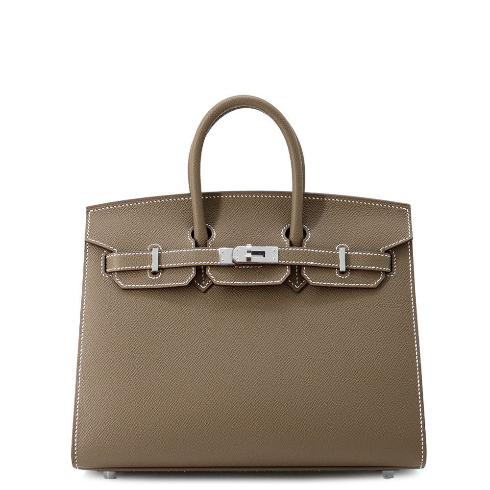 エルメス バーキン25 セリエ エトゥープ/シルバー金具 エプソン W刻印 HERMES Birkin ハンドバッグ