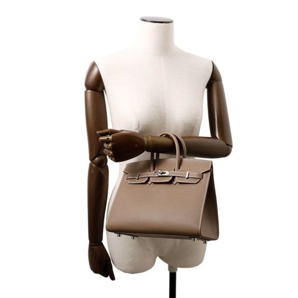エルメス バーキン25 セリエ エトゥープ/シルバー金具 エプソン W刻印 HERMES Birkin ハンドバッグ