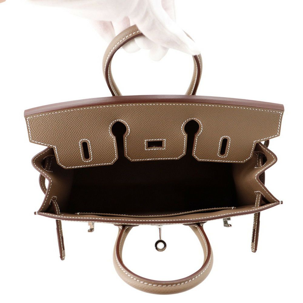 エルメス バーキン25 セリエ エトゥープ/シルバー金具 エプソン W刻印 HERMES Birkin ハンドバッグ