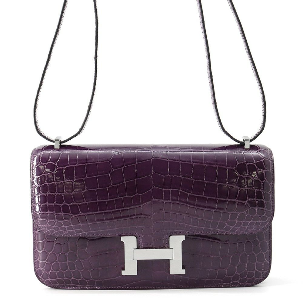 エルメス コンスタンス エラン カシス/シルバー金具 二ロティカスシャイン □R刻印 HERMES 2way
